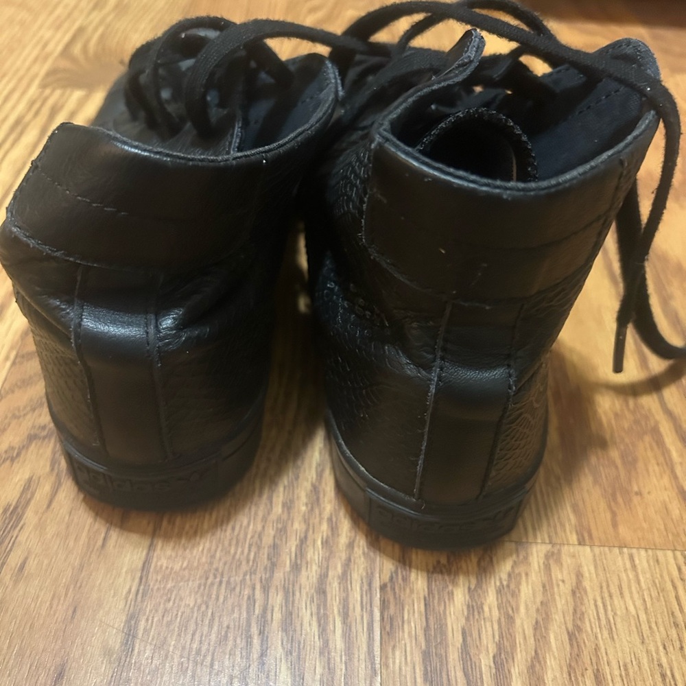 adidas women Black Leather Sneakers - Picture 4 of 6